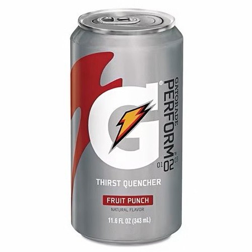 Gatorade® 308-30903 Thirst Quencher, 11.6 fl-oz, Can, 11.6 fl-oz Yield, Liquid, Fruit Punch Flavor