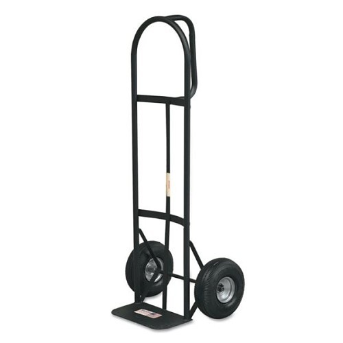 D-handle Truck with 10 in Pneumatics, 800 lb, 50 in Overall Height, 19 in Overall Width, 20 in Overall Depth, Rubber Wheel, Steel, Steel Hub