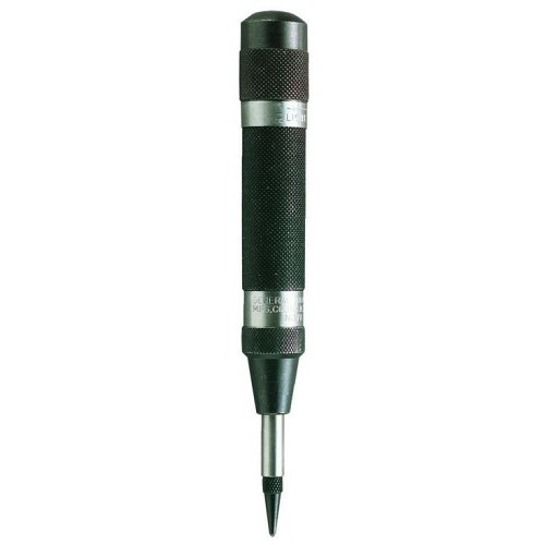 Automatic Center Punch, Heavy Duty, 0.083 in Tip, 6 in Overall Length, Pointed, Steel Tip