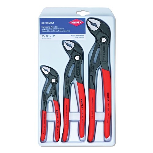 Knipex Cobra 414-002006US1 Locking Plier, Tempered Steel Jaw, 7-1/4 in, 10 in, 12 in Overall Length