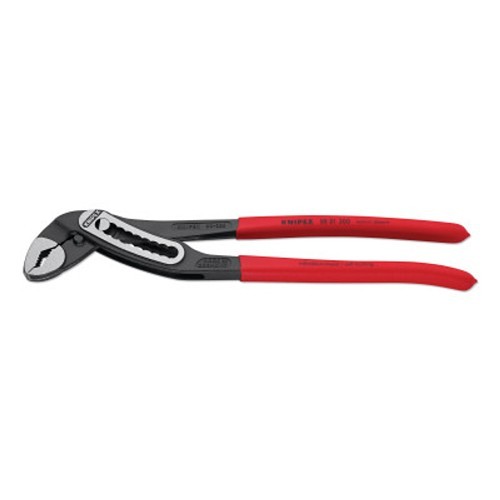 Knipex® Alligator 414-88001300 Tongue and Groove Plier, V-jaw, 2-3/4 in Nominal Capacity, Serrated Jaw, 2-3/4 Opening x 1-1/2 L in Jaw, Chrome-Vanadium Steel Jaw, 12 in Overall Length