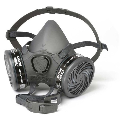 Moldex® 7803 Half Mask, Premium Silicone, Large, Gray, Resists: Multi-Gas/Vapor, Organic Vapor, Oil & Non-Oil Based Particulates