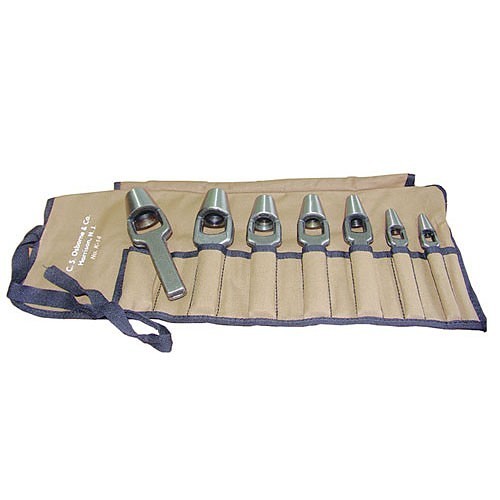 Arch Punch Set, 1/4, 3/8, 1/2, 5/8, 5/8, 3/4 And 1 in Punch, 7 Number of Punches, 7 Punches 1/4 in To 1 in, Pouch Set Contents