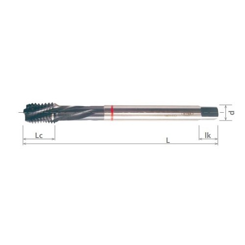 OSG 5EA0600-SO Spiral Flute Tap, M6 x 1 mm, D4, TiALN, High Speed Steel-E, Through Coolant (Yes/No): No