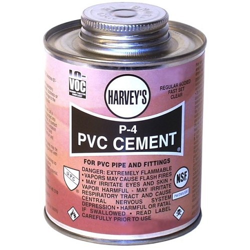 Oatey® Harvey® 018120-12 PVC Cement, 1 pt Container, Regular, Clear, For PVC Pipe & Fittings