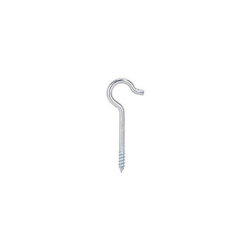 Ceiling Hook, 25 lb Working Load, #8 Trade Size, Steel, Silver