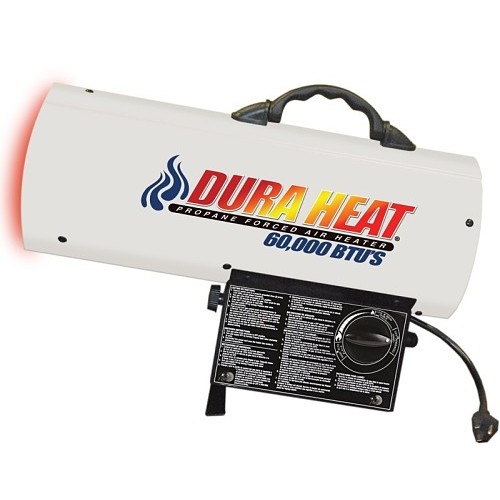 Forced Air Heater, 30000/40000/60000 Btu/hr Heating, 20 lb Tank, Liquid Propane, Spark Ignition