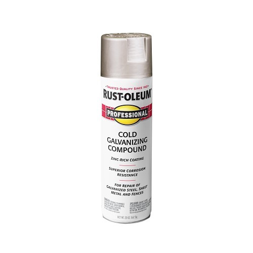 Galvanizing Compound Spray Paint, 20 oz, Liquid, Cold Gray, 10 - 12 sq-ft Coverage