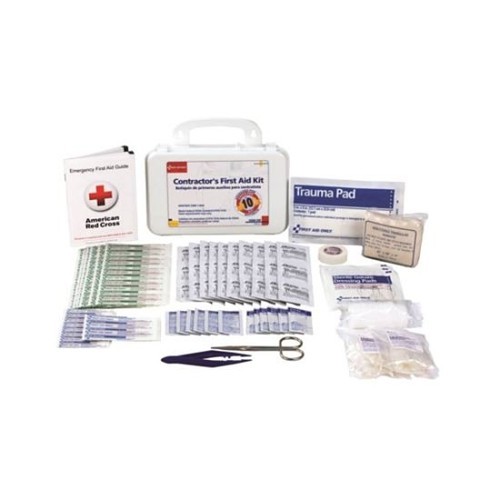 First Aid Kit, Wall Mount, 94 Components, 4-9/16 in Height, 2-3/8 in Width, 7-11/16 lg in