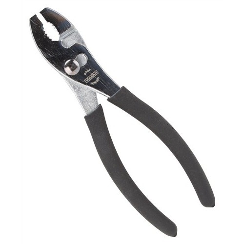 Slip Joint Plier, 1-1/4 in Jaw, Carbon Steel Jaw, 8 in Overall Length, Comfort Grip, Chrome Plated, Black