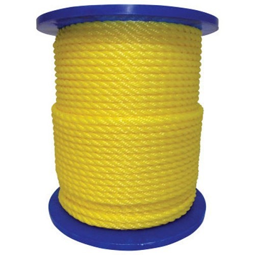 Orion Ropeworks 811-350160-00600-R0285 Twisted Rope, 1/2 in Dia, Yellow, Polypropylene, 3477 lb