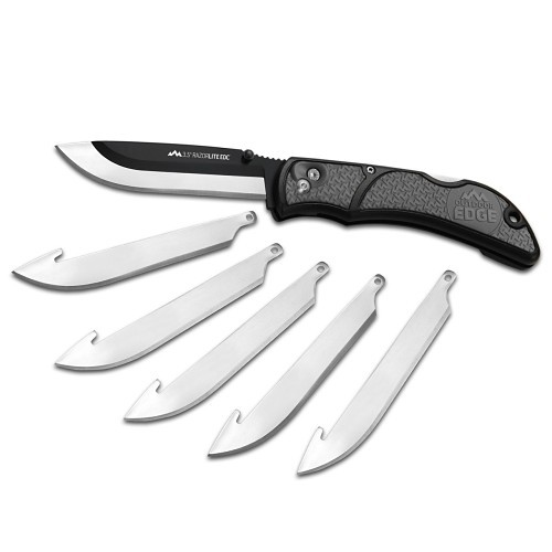 Outdoor Edge Cutlery Outdoor Edge Knives RLY-50C Folding Knife, Plain Blade, 3-1/2 in Blade Length, Stainless Steel Blade, Rubberized Grip, Pocket Clip Included: Yes