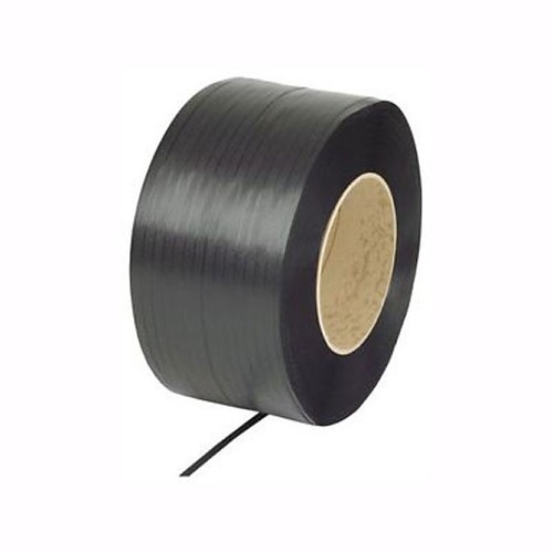 Strapping, Hand Grade, 1/2 in Strapping Width, 0.3 in Thickness, Polypropylene, 7200 ft Overall Length, 600 lb Breaking, Black