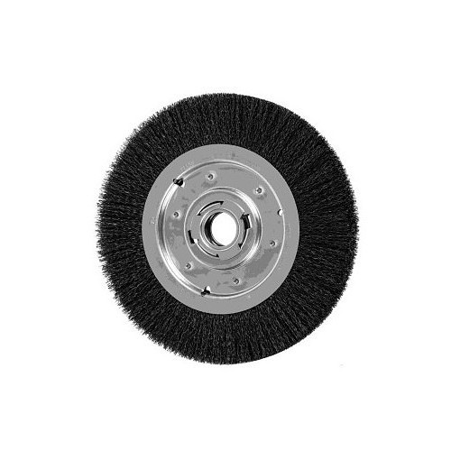 PFERD 81134 Wire Wheel Brush, 10 in Brush Dia, 1-1/4 in Face Width, 0.014 in Filament/Wire Diameter, 2 in Arbor Hole