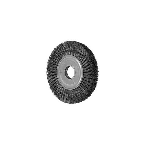 PFERD 82039 Wire Wheel Brush, 10 in Brush Dia, 1-1/4 in Face Width, 0.016 in Filament/Wire Diameter, Standard/Twist Knot Filament/Wire, 2 in Arbor Hole