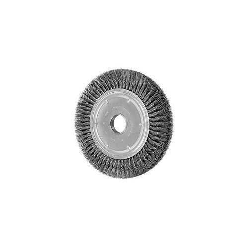 PFERD 82042 Wire Wheel Brush, 12 in Brush Dia, 1-5/8 in Face Width, 0.016 in Filament/Wire Diameter, Standard/Twist Knot Filament/Wire, 2 in Arbor Hole