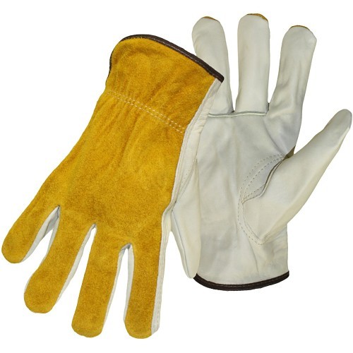PIP® 1JL9062S Driver Gloves, Thumb Keystone, Small, #7, Leather, Gold/Black, Unlined