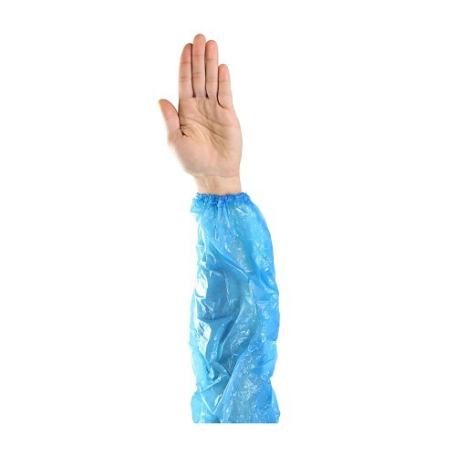 PIP® 2418PEB Single-Use Sleeve, 18 in Length, 1 mil Thickness, Polyethylene, Blue