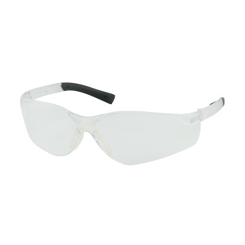 PIP® 250-08-0020 Safety Glasses, Anti-Scratch Lens Coating, Clear Lens, Rimless, Black Frame, Polycarbonate Frame