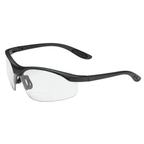 PIP® 250-25-0010 Safety Glasses, 1.00 Diopter, Clear Lens, Black Frame, Nylon Frame, Polycarbonate Lens