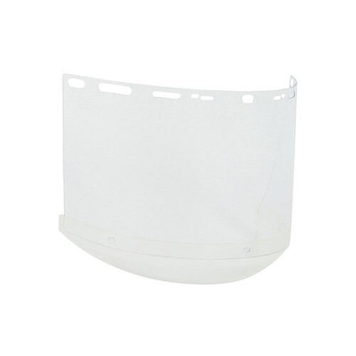 PIP® 251-01-5210 Face Shield Replacement Visor, Clear, Polycarbonate, 8 in Visor Height, 15-1/2 in Visor Width, 0.04 in Visor Thickness, For Use With: Headgear and Hard Hat Adapter, Resists: Impact, Specifications Met: ANSI Z87.1+