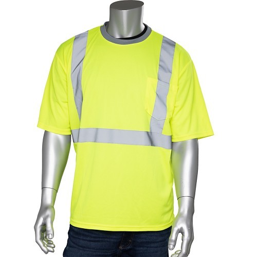 PIP® 312-1200LY-M T-Shirt, Medium, Yellow, 100% Polyester, 28.3 in Length