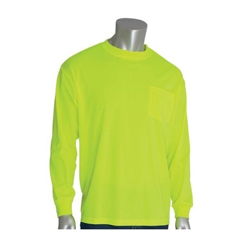 PIP® PIP3101100Y3X T-Shirt, No Hooded (Yes/No), 3X, Hi-Vis Yellow, Polyester
