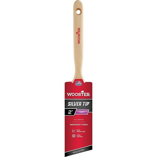 PPG Industries WOOSTER® WBC15534 Paint Brush, 2 in Brush, Polyester Brush, Hardwood Handle