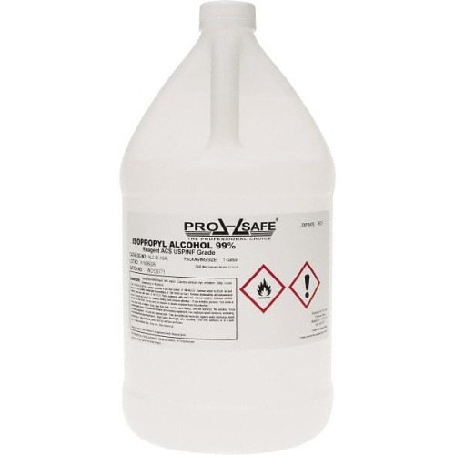 PRO-SAFE ALC-99-1GAL Isopropyl Alcohol Liquid, Bottle, Formula: 99% Isopropyl Alcohol