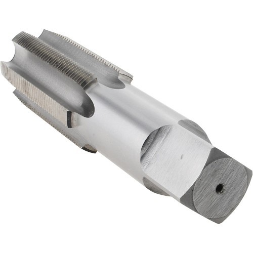 Straight Flute Tap, ‎1-1/2-12 Thread, H4 Thread Limit, Plug Chamfer, 6 Flutes, Bright, High Speed Steel