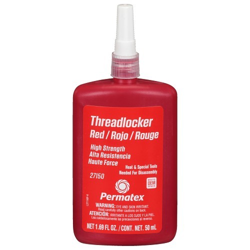 ITW Polymers Adhesives PT27250 Threadlocker, 50 mL, Bottle, Red