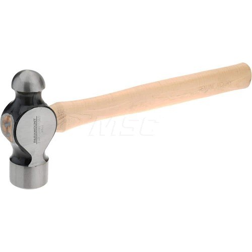 Paramount PAR-LHW211360B1 Ball Peen Hammer, Ball Pein Hammer Type, 16-1/2 in Overall Length, 3 lb Head, Wood Handle