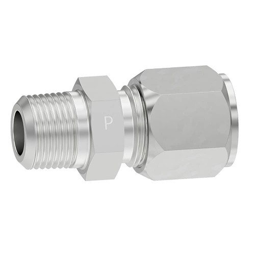 Parker® Ferulok® 6FBUS Male Connector, Connector, 3/8 x 1/4-18 in Nominal, Tube x MNPTF, Steel