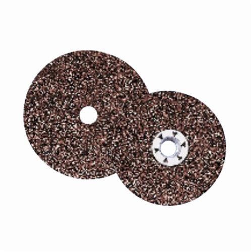 PFERD 62472 Coated Abrasive Fiber Disc, 4-1/2 in Disc Dia, 5/8-11 in Center Hole, 24 Grit, Coarse Grade, Aluminum Oxide Abrasive, Threaded Attachment