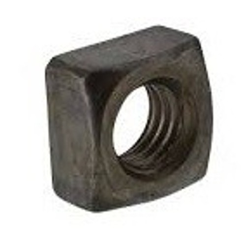 Square Nut, Imperial, 1 in-5 Diameter - Thread, Steel, Plain, 2 Grade