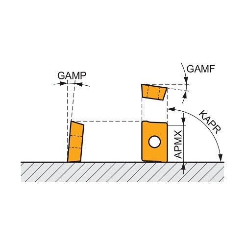 Pramet 6790704 FORCE AD ISAD11E Indexable Square Shoulder Mill, 1 in Dia Cutting, Welded-On Shank, ADMX/ADEX Insert, Right Hand Cutting, 90 deg Lead Angle, 0.354 in Max Depth of Cut