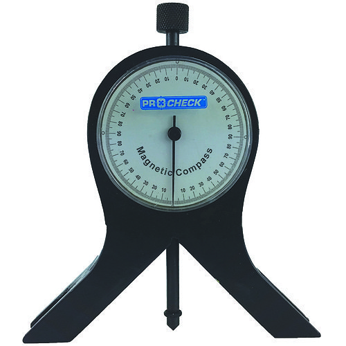 Procheck® PC2'P490V Dial Protractor with Punch, 0 - 90 deg, 1.20 in Length, Graduations: 0-90 deg / 4 Quad