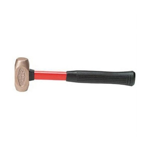 Proto® J1430G Non-Sparking Sledge Hammer, 13-1/2 in OAL, 1.5 lb Brass Head, Fiberglass Handle