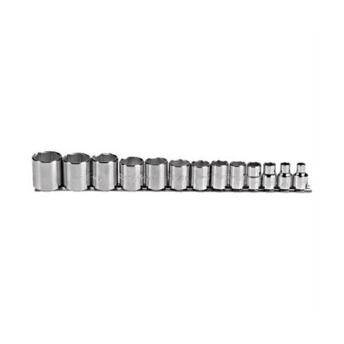 Proto® TorquePlus™ J52126 Socket Set, ASME B107.1, 6 Points, 3/8 in Drive, 13 Pieces, Included Socket Size: 1/4 to 1 in