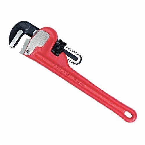 Proto® J810HD Heavy Duty Straight Pipe Wrench, 10 in OAL, Floating Hook Jaw, Cast Iron Handle, Federal GGG-W-00651D