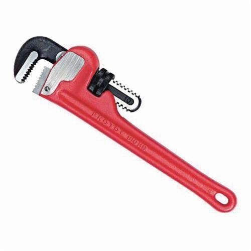 Proto® J812HD Heavy Duty Straight Pipe Wrench, 12 in OAL, Floating Hook Jaw, Cast Iron Handle, Federal GGG-W-00651D