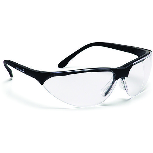 Pyramex® 54SB2810S Safety Glasses, Anti-Scratch Lens Coating, Clear Lens, Black Frame, Polycarbonate Frame, Polycarbonate Lens