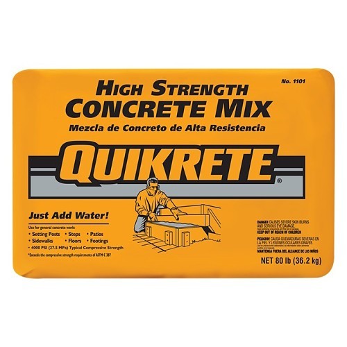 QUIKRETE® 1394147 Concrete Mix, 40 lb, Gray to Gray-Brown