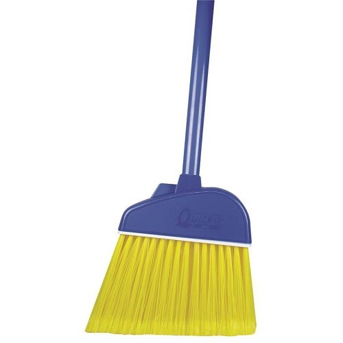 Quickie 7006 Kitchen Broom, Polypropylene Bristle, 10 in Sweep, Steel Handle