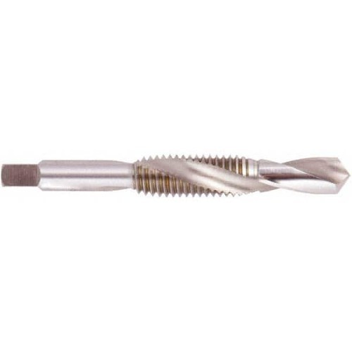 REGAL REG007610AS Drill Tap, Right Hand Cutting, M4-0.7, D4 Thread Limit, 2 Flutes, Bright/Uncoated, High Speed Steel