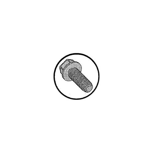 Thread Rolling Screw, Imperial, 3/8 in-16 Diameter - Thread Size, 2 in Overall Length, Hex Washer Head, Zinc Plated