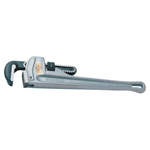 RIDGID® 632-31095 Straight Pipe Wrench, 2 in, 14 in Overall Length, Ridgid Aluminum Handle