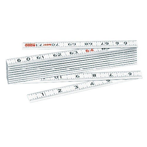 RIDGID® 632-73370 Folding Rule, Measuring System: Metric, Graduations: 1602, 6 ft Length, Fiberglass