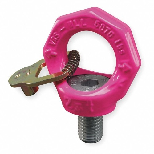 RUD® 7104483 Hoist Ring, 5070 lb, 0 deg Pivot Angle, 360 deg Swivel, 1-37/64 in Bail Dia, 3/4-10 in