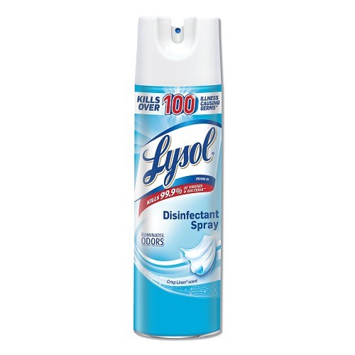 Reckitt Benckiser Lysol® 019200793292-120 Disinfectant, 19 oz, Aerosol Spray Can, Liquid, Clear